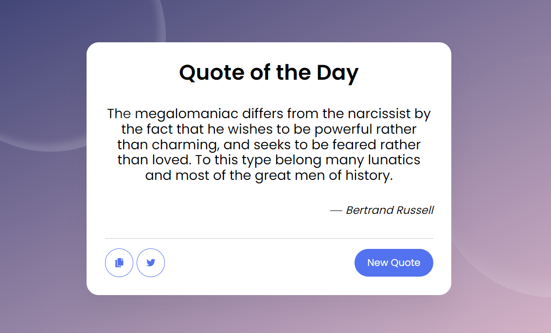 Random Quote Generator